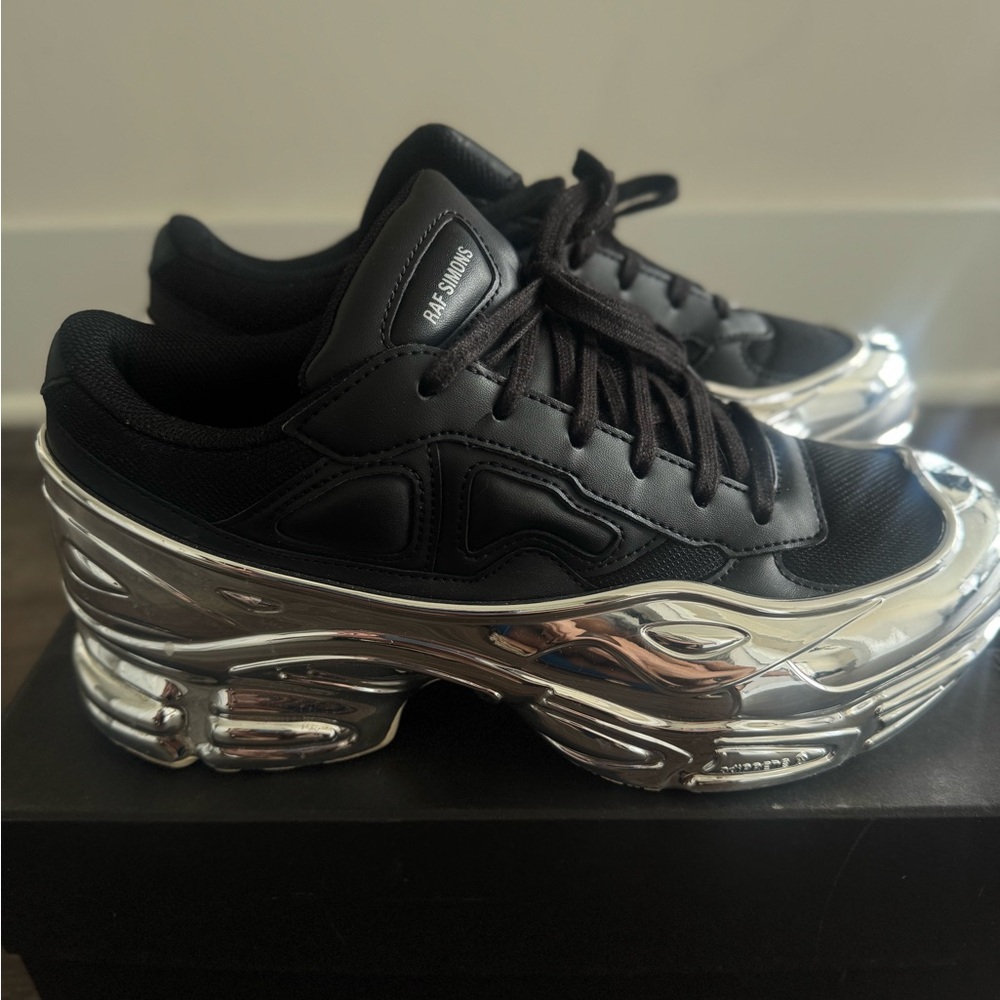 Raf Simons Adidas Ozweego Black and Chrome